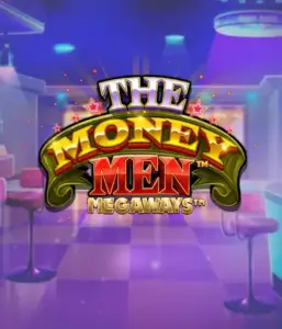 Изображение игрового автомата The Money Men Megaways от Pragmatic Play, демонстрирующее динамичный городской пейзаж с элементами хип-хоп культуры. На переднем плане расположены символы слота: золотые украшения, крутые автомобили и персонажи, исполняющие рэп жесты, создающие атмосферу настоящего хип-хоп приключения. Логотип игры The Money Men Megaways находится в верхней части изображения, акцентируя тематику и стиль игры.